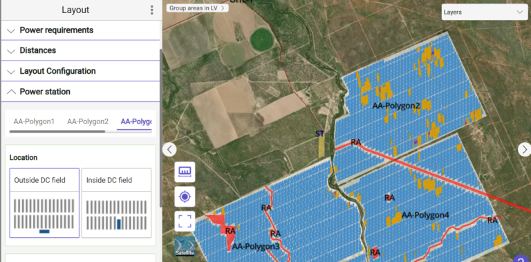 pv plant layout